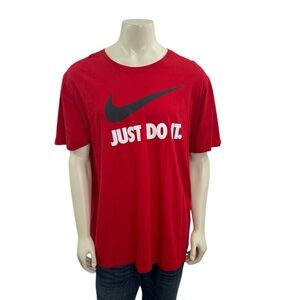 Nike Men’s Size XXL Short Sleeve Crew Neck Red Athletic Cut The Nike Tee